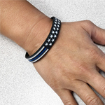Thin Blue Line USA Flag Bracelet